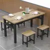 Mesa de jantar retangular comercial e cadeiras para refeitórios, estabelecimentos de jantar doméstico, restaurantes de fast-food, mesas de café da manhã e lanchonetes