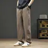 Nuevos Pantalones Casuales de Seda de Hielo para Hombre 2026, Pantalones Entallados Cónicos de Alta Moda Callejera, Caída Pesada, Sueltos y Cómodos