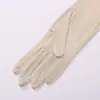 Guantes de Seda para Mujer Haosangyuan, Guantes de Seda para Verano, Guantes de Protección Solar para Conducir, Extra Largos de Cinco Dedos 1280