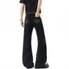 Jeans acampanados bordados tridimensionales estilo retro americano para hombres y mujeres, pantalones de corte recto ajustados a la moda