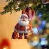 Transfronterizo Nuevo Producto Acrílico 2D Creativo Papá Noel Atmósfera Festiva Decoración Árbol de Navidad Colgante