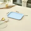 Bandeja rectangular de estilo nórdico para uso doméstico, adecuada para colocar tazas de agua, bandeja de té, bandeja de plástico para mesa de centro de sala de estar, bandeja redonda para almacenamiento de frutas