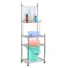 Rack de Pia de Aço Inoxidável Rack de Armazenamento de Banheiro Rack de Pia de Chão Canto Banheiro Cozinha Coleta de Detritos Novo Produto
