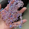 10 Piezas de 6 8mm Agujero Horizontal Cristal de Fresa Cuentas Sueltas Colgante de Borla Gota de Agua Material para Pendientes Collar Pulsera Hechos a Mano
