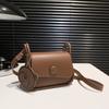 Bolsa Pequena Retrô para Mulheres 2026 Verão Novo Estilo Moda Tendência Casual Textura Bolsa de Ombro Bolsa Transversal Cor Lisa Bolsa Quadrada Pequena
