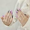 Europa y Estados Unidos parche de uñas dulce oscuro fresco forma metálica irregular de alta gama uñas postizas de mano al por mayor