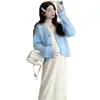 Ropa de maternidad: Suéter abrigo de punto dulce y elegante para otoño/invierno, vestido base de cuello alto, conjunto de dos piezas de moda para mamás con estilo
