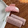 Pinza Peine de Acetato Rosa Girly, Pinza Tiburón Estilo Fresco para Mujeres, Accesorio para Cola de Caballo Alta Venta al por Mayor