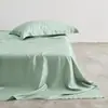 Conjunto de Quatro Peças 60S Lyocell Tencel Verão Cor Sólida Seda de Gelo Amigo da Pele Lençol de Dormir Capa de Edredom Lençol com Elástico Peça Única