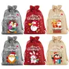 Bolsas de Arpillera con Cordón Navideñas Bolsas de Manzana de Papá Noel Bolsas de Regalo para Fiestas y Festividades Bolsas de Dulces para Niños con Cordón Fabricante