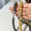 Collar Tahití Heishijia Perla Cabeza de Leopardo Diseño de Personalidad Sentido del Diseño Leopardo Perla Dorada Nanyang Collar de Perlas