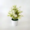 Suministrado directamente por el fabricante: Planta artificial de diente de león en maceta de 25 piezas para decoración de mesa en cafeterías y restaurantes, adorno de bonsái de flor artificial de plástico