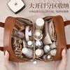Bolso de mano de PU, neceser, viaje, gran capacidad, alto valor, moda, retro, impermeable, resistente a las manchas, bolsa de almacenamiento simple