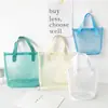 Nova Bolsa de Mão de Rede da Moda ins Pequena Fresca Transparente Portátil para Piscina Armazenamento ao Ar Livre