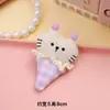 Tela Nueva de Primavera Cono de Gato Muñeco de Dibujos Animados Broche Gatito Creativo Accesorios para el Cabello de Niños
