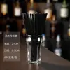 Tubo Negro Ecológico para Beber Popote Taza de Cóctel para el Hogar Barra Especial Popote Negro Curvado Popote Artístico Popote Corto