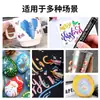 Canetas Metálicas Coloridas com Ponta Dupla e Duas Cores com Pontas Macias, Marcadores Metálicos Coloridos para Desenho Artístico, Canetas à Base de Água Multicor para DIY