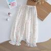 Han Fan Verano Niñas Estilo Dulce Pantalones Casuales 2025 Nuevo Estilo Occidental Lindo Bebé Sueltos Linterna Antimosquitos