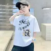 Camiseta Infantil de Manga Curta 100% Algodão Puro Verão 2026 Novo Estilo Casual e Estiloso Blusa de Meia Manga para Meninos Camiseta Tendência para Crianças Médias e Grandes
