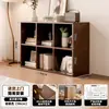 Estantería de Madera Maciza de Pie Apoyada en la Pared Estantería para Libros Infantiles Gabinete de Almacenamiento y Exhibición para Sala de Estar Gabinete Combinado de Cuadrícula para Jardín de Infancia Gabinete Bajo