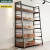 Estantería de almacenamiento multicapa de acero y madera, estante de almacenamiento integrado para montaje en pared para sala de estar, estantería, estante de exhibición de juguetes y bocadillos