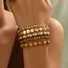 Pulseiras de Miçangas de Arroz Transfronteiriças com Vários Estilos, Miçangas de Vidro CCB, Conjuntos Empilháveis com Pingente Redondo e Joias Inspiradas em Designers