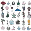Acessórios de Joias DIY Transfronteiriços Esmalte Estrela de Cinco Pontas Formato de Coração Pingente de Chaveiro de Bolsa Brincos Colar Pulseira Charme