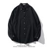 Ropa Trendy Ape para Hombre 2025 Otoño Nueva Camisa Casual de Negocios para Hombre Color Sólido Ajuste Delgado Textil Oxford Manga Larga