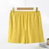 Dropshipping Estilo Nuevo Pantalones Cortos de Verano para Mujer de Algodón Puro, Delgados de Color Sólido, Corte Holgado, Se Pueden Usar Afuera, Pantalones de Casa de Algodón