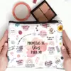 Bolsa de Cosméticos com Zíper Estampada Mais Vendida da Amazon Bolsa de Higiene Pessoal Feminina de Mão Estojo Simples e Moderno de Lona Bolsa de Armazenamento