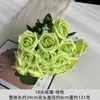Ramo Artificial con 18 Rosas para Arreglos Florales de Boda, Decoración Floral de Mano, Flores Artificiales para Exportación