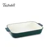 Tastedeli Hierro Fundido Esmaltado 32x23cm Bandeja para Asar/ Lasaña, 3L Bandeja Rectangular para Hornear para Lasaña, Hornear Pan, Estofar, Asar y Guisos, Utensilio de cocina multiusos. Apto para horno e inducción(3L)