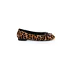 Estilo Mom de Uva~ Aumento de 3cm de altura~ Sapatos baixos redondos vintage com estampa de leopardo e bolinhas, com laço, para mulheres
