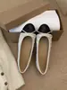 Nó de Borboleta de Um Passo Wanwan 2026 Novo Estilo Pequena Fragrância Sola Macia Fundo Plano Sapatos Individuais Sapatilhas Femininas de Primavera Boca Rasa