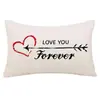 Funda de Almohada para el Día de San Valentín Transfronteriza, Decoración de Ambiente Festivo, Funda de Cojín para Sofá del Hogar, Funda de Cojín para Dormitorio con Estampado de Amor