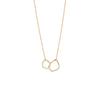 Nuevo collar irregular con hebilla de doble anillo y temperamento simple para mujer, nicho ligero de lujo, versión coreana de plata pura s925, venta al por mayor