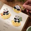 Marcapáginas de metal original, linda serie de bendiciones, exquisito clip para libros, clip para notas de panda, lugar pintoresco, recuerdo al por mayor