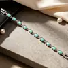 Las Pulseras de Joyería Retro Exquisita Más Vendidas de Moda Europea y Americana de Amazon con Flores y Piedras Preciosas de Colores al por Mayor