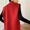 22 Chalecos de Lana Pura para Otoño e Invierno, Prendas Exteriores de Rebeca Doble Cara, Nuevas Chaquetas Botonadas Retro Estilo Chinoiserie para Mujer