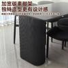 Mesa de Comedor Moderna Simple de Pizarra Negra Combinación de Mesa de Comedor y Sillas Hogar Apartamento Pequeño Rectangular Combinación Italiana Mesa y Sillas de Comedor