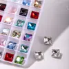 Accesorios al por mayor para Nail Art Diamante Transparente de Fondo Puntiagudo Super Flash Gran Corazón Torcido Hacha Gota de Agua Cuadrado Gordo Mariposa Diamante Blanco Accesorios para Uñas