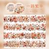Cinta adhesiva de flores para mascotas, material decorativo para tarjetas adhesivas, borde artístico de flores, pegatinas de paisaje, película de bricolaje, cuenta de mano