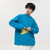 Sul verão roupas 2024 primavera novo triângulo cor combinando tridimensional camisola de bolso japonês retro pullover top para homens