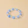 Pulsera de Cristal Blanco Aguamarina Natural, Pulsera Blanca de Cristal Exquisita de Lujo Ligero de Nicho para Mujer, Mayorista Fabricante de Joyería de Cuentas