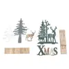 Decoraciones de Navidad Artesanías de Madera para Navidad Adornos Artesanías de Navidad de Astilla Decoración de Navidad Estilo Escandinavo