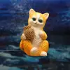 Enfeites Criativos de Gatinho Fofo Armazenamento de Aquário para Desktop Casa Sala de Estar Pingente de Aquário Artesanato em Resina Ferramentas