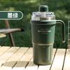 Taza de Coche Sitarayuri de Gran Capacidad, Doble Bebida, Aislada y Refrigerada, con Alto Atractivo Estético, Asa Magnética, Taza con Popote, Taza para Hielo