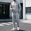 Terno casual de inverno masculino de alta qualidade com textura pesada para uso diário, esportes ao ar livre e deslocamento, transfronteiriço Amazon Europeu e Americano