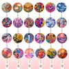 Crachá de identificação do fabricante com tema floral e clipe retrátil, revestimento plástico de fácil fixação, adequado para crachás temáticos florais e de animais para uso transfronteiriço