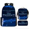Venta al por mayor de productos nuevos transfronterizos Congelados Elsa Blancanieves Estudiantes de primaria y secundaria Niños Mochila Escolar para Niños Set de Tres Piezas